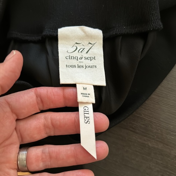 Cinq a’ Sept 5 a 7 black satin jogger pant - Picture 6 of 6